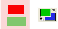 Príklad na voľbu Use BackGround color (Použiť farbu pozadia)