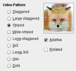 Voľby pre filter Video