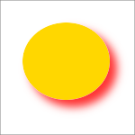Príklad farebného tieňa, filter Drop Shadow (Hodiť tieň)