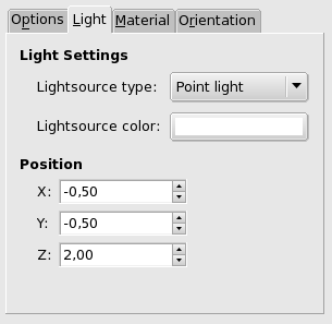Voľby filtra Map Object (Mapovať objekt) (Light - Svetlo)