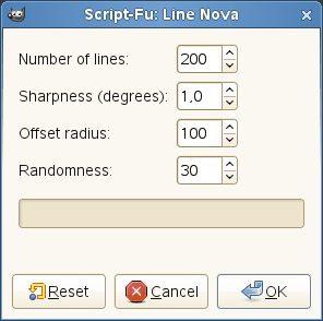 Voľby filtra Line Nova (Čiarová nova)