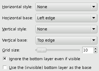 Dialóg Align Visible Layers (Zarovnanie viditeľných vrstiev)
