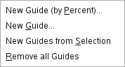 Voľba Guides (Vodítka) v podpoložke Image (Obrázok)