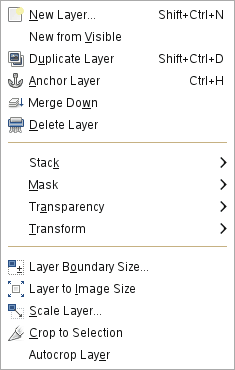 Obsah ponuky Layer (Vrstva)