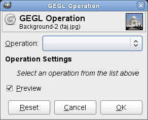 Nástroj GEGL Operation