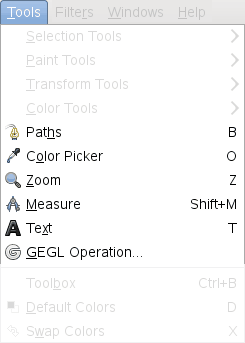 Ďalšie nástroje v Ponuke Tools (Nástroje)
