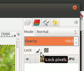 Nová voľba Lock Pixels (t. j. uzamknuť pixly)